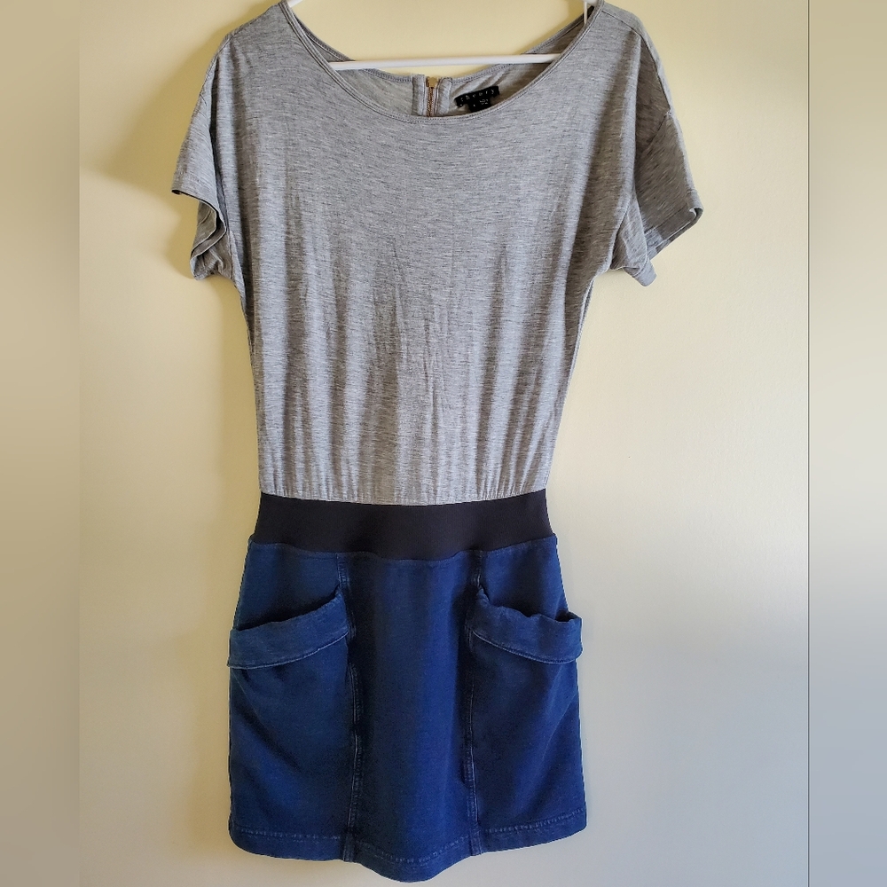 Theory Stevana Battery denim mini dress Size P XS 00-0
